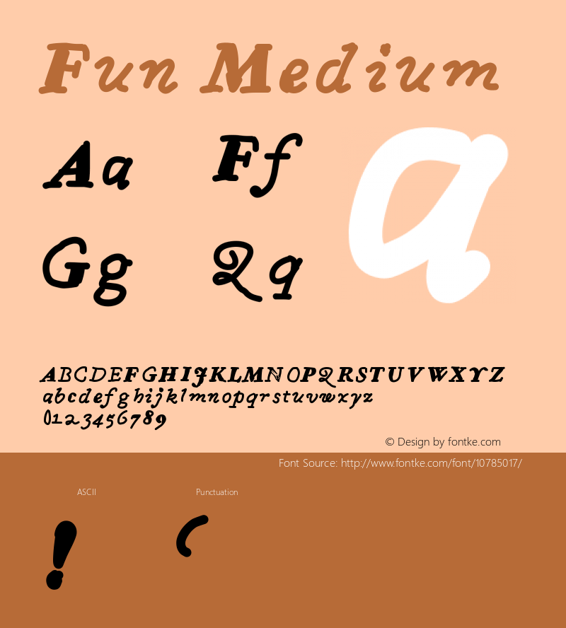 Fun Medium Version 001.000 Font Sample