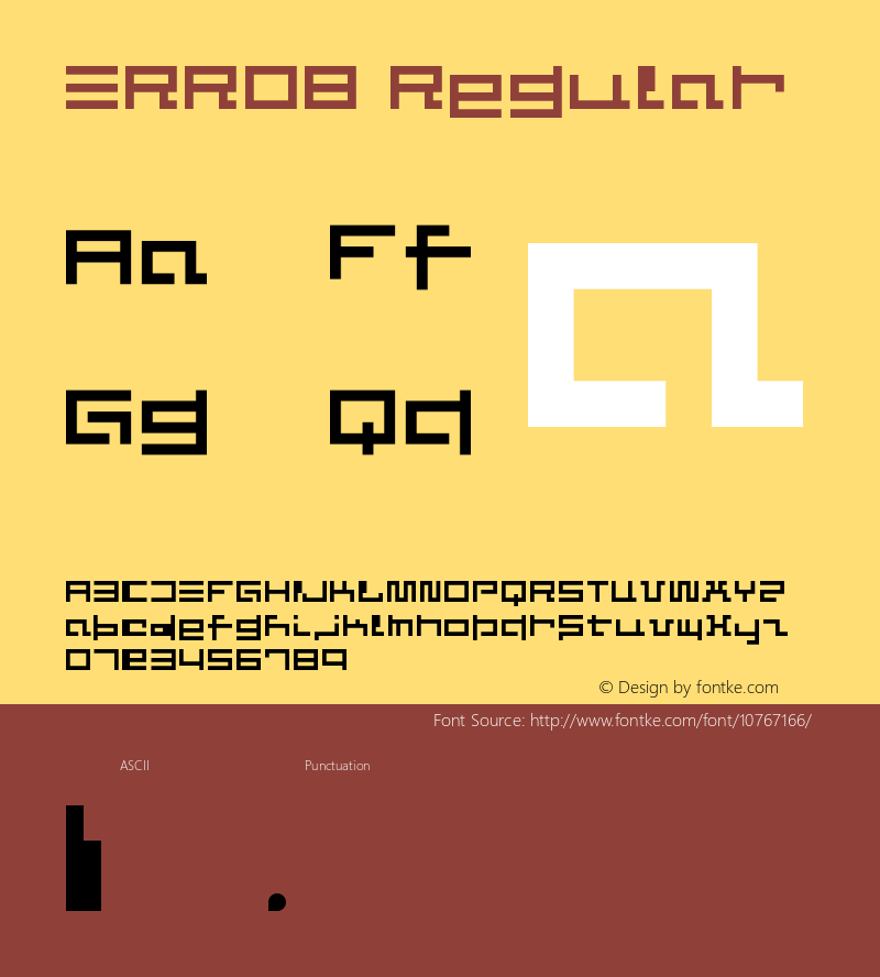 ERRO8 Regular Version 1.0 Font Sample