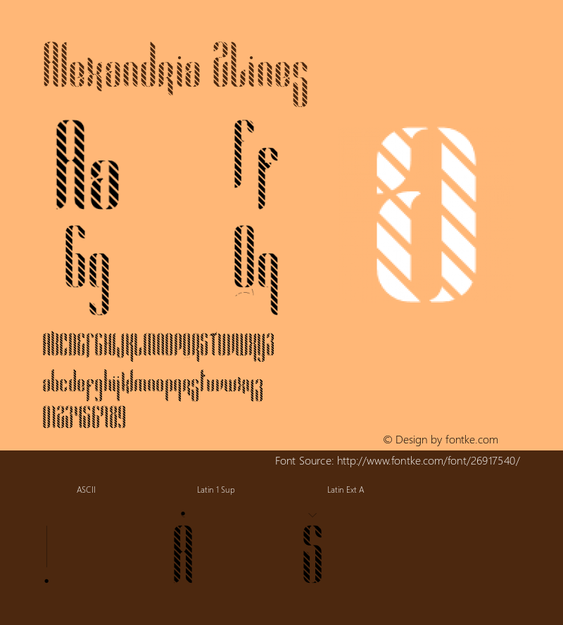 Alexandria 2Lines Version 1.002;Fontself Maker 3.0.0-0 Font Sample