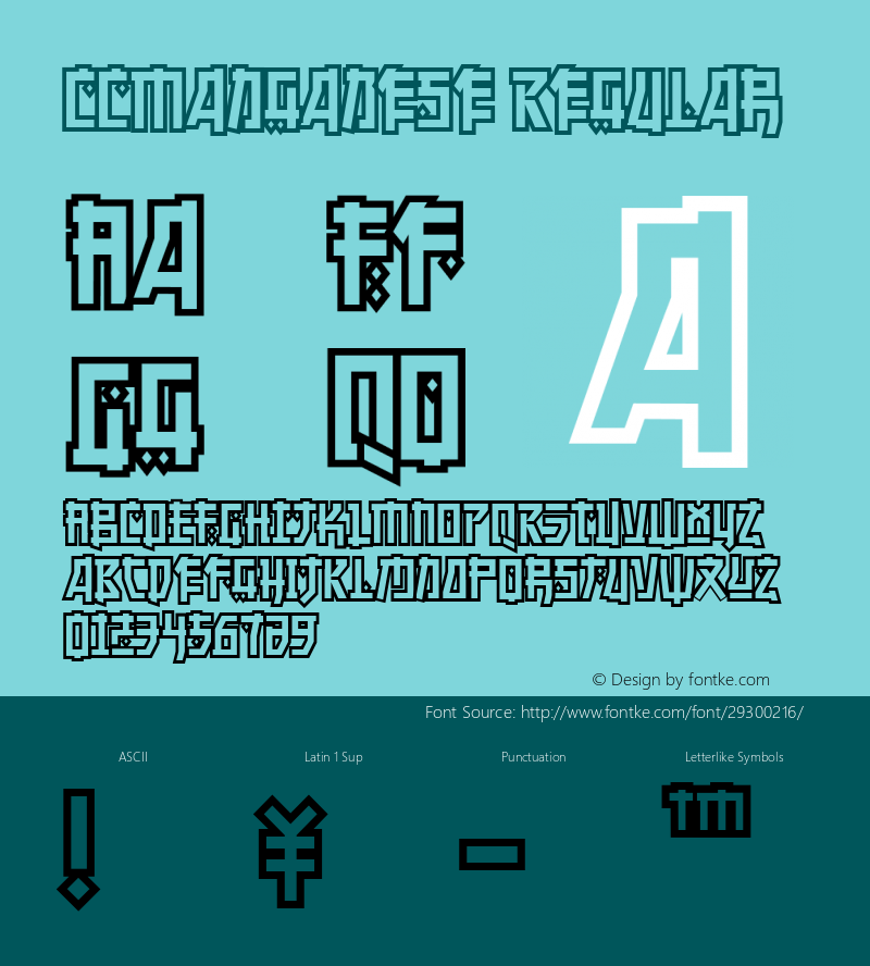 CCManganese-Open 001.000 Font Sample