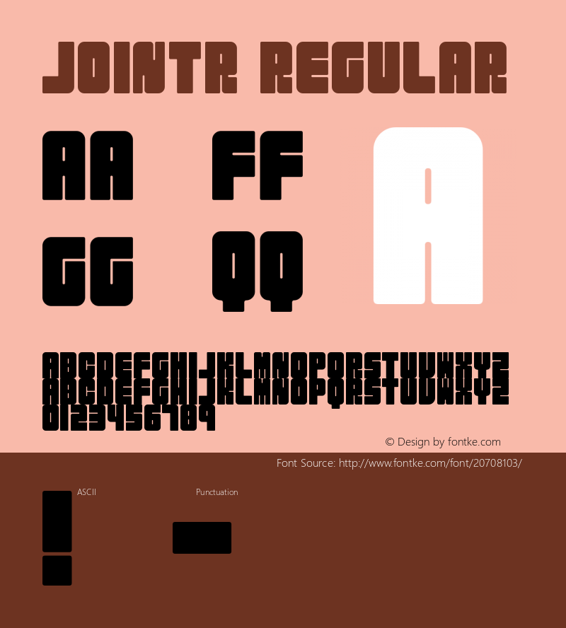 JointR Macromedia Fontographer 4.1J 06.12.30 Font Sample