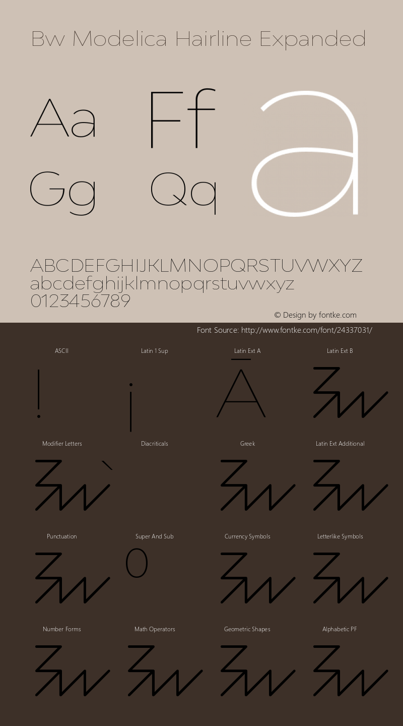 Bw Modelica Hairline Expanded Version 2.000;PS 002.000;hotconv 1.0.88;makeotf.lib2.5.64775 Font Sample