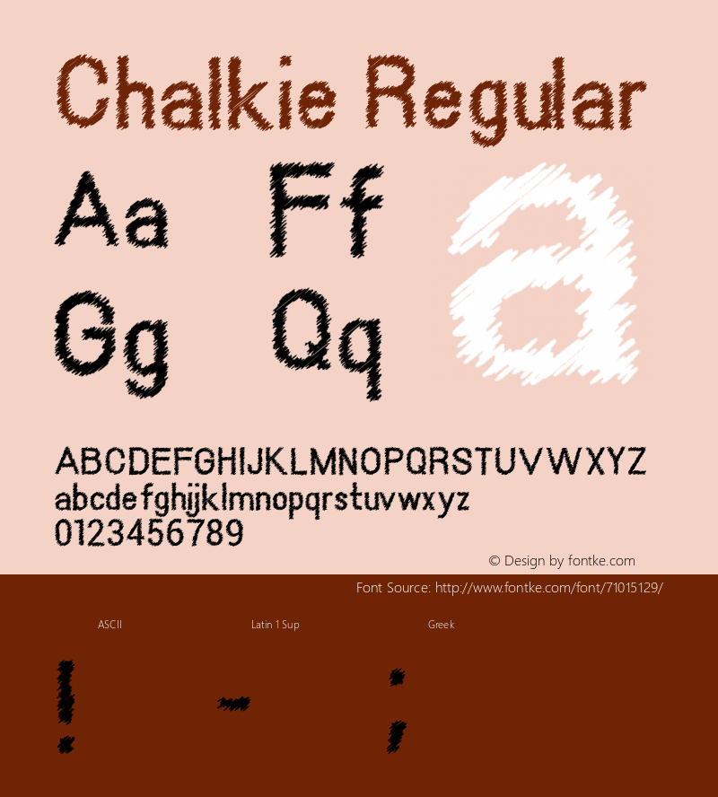 Chalkie Version 1.00;July 27, 2020;FontCreator 11.5.0.2427 64-bit Font Sample