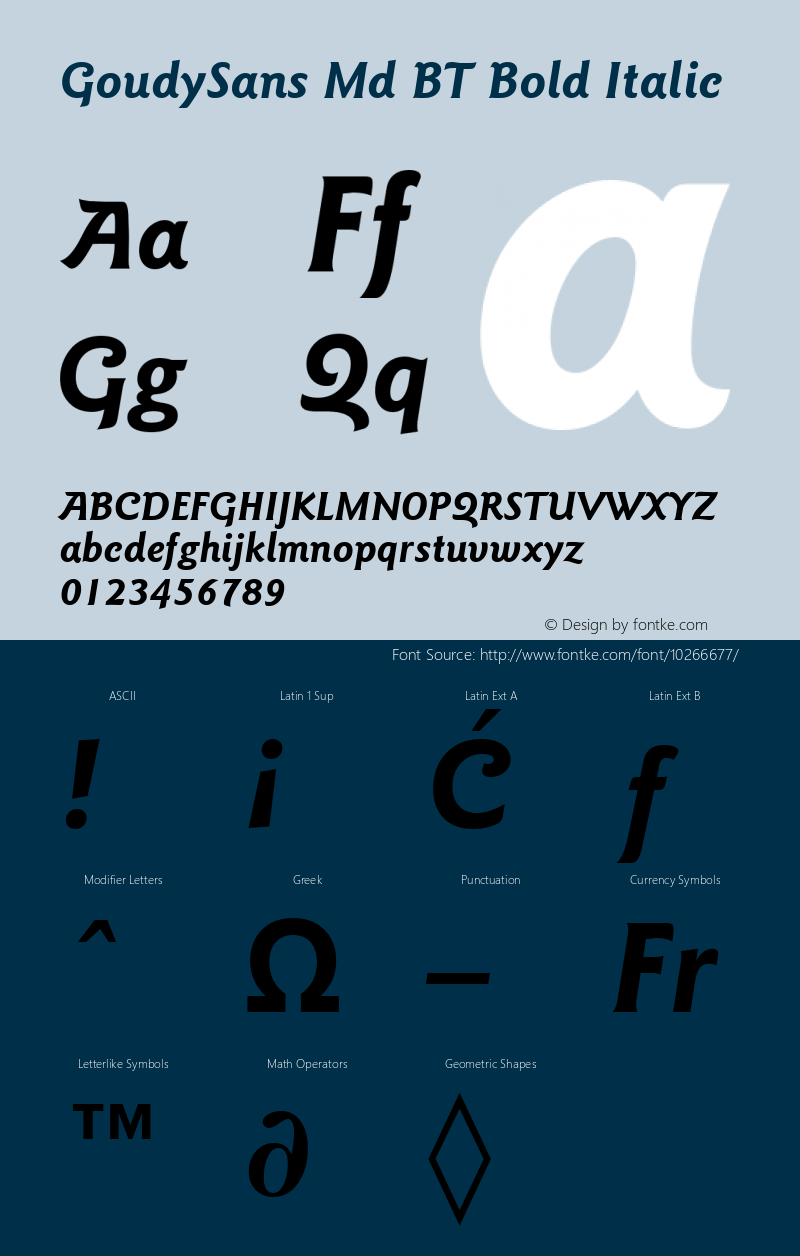 GoudySans Md BT Bold Italic mfgpctt-v1.59 Friday, March 5, 1993 11:41:26 am (EST) Font Sample