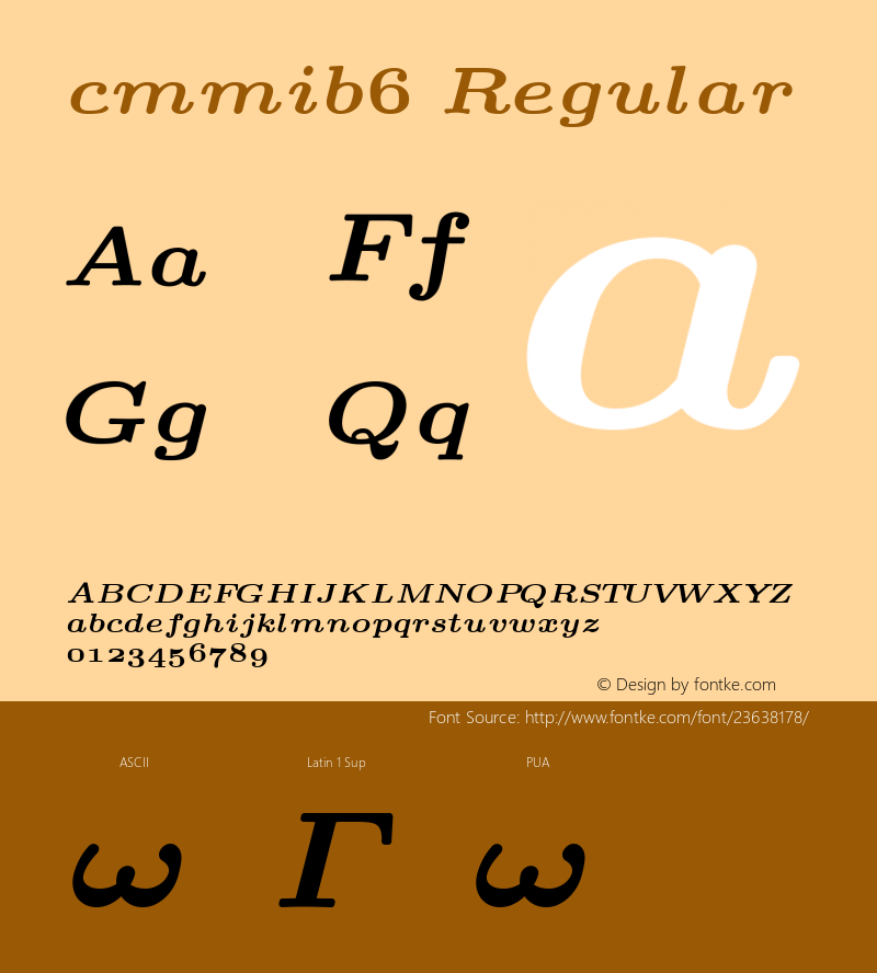 cmmib6 Version 1.0 Font Sample