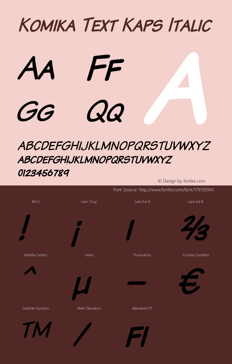 Komika Text Kaps Italic 2.0 Font Sample