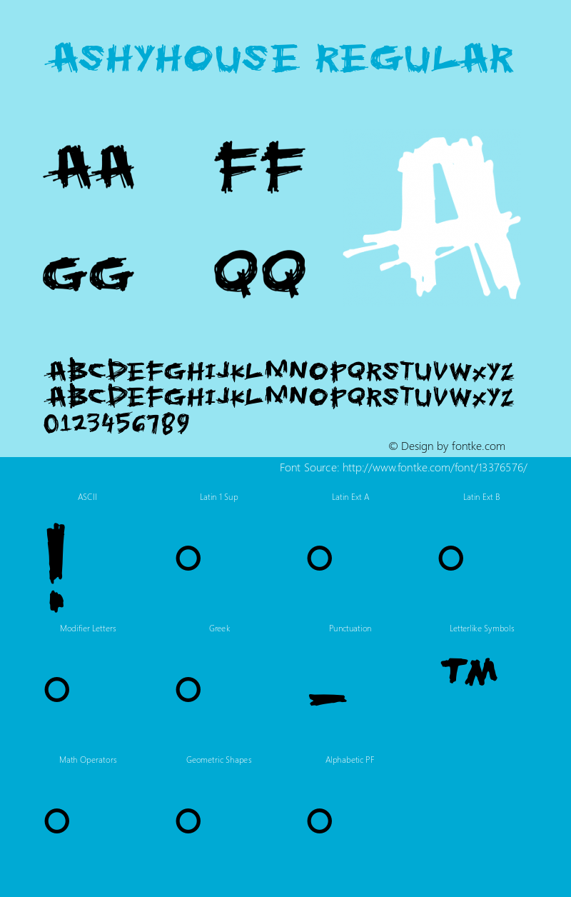 Ashyhouse Regular 001.000 Font Sample