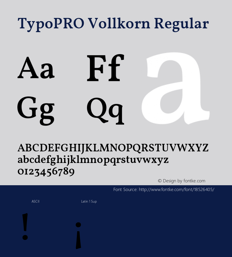 TypoPRO Vollkorn Regular Version 3.005;PS 003.005;hotconv 1.0.70;makeotf.lib2.5.58329 Font Sample