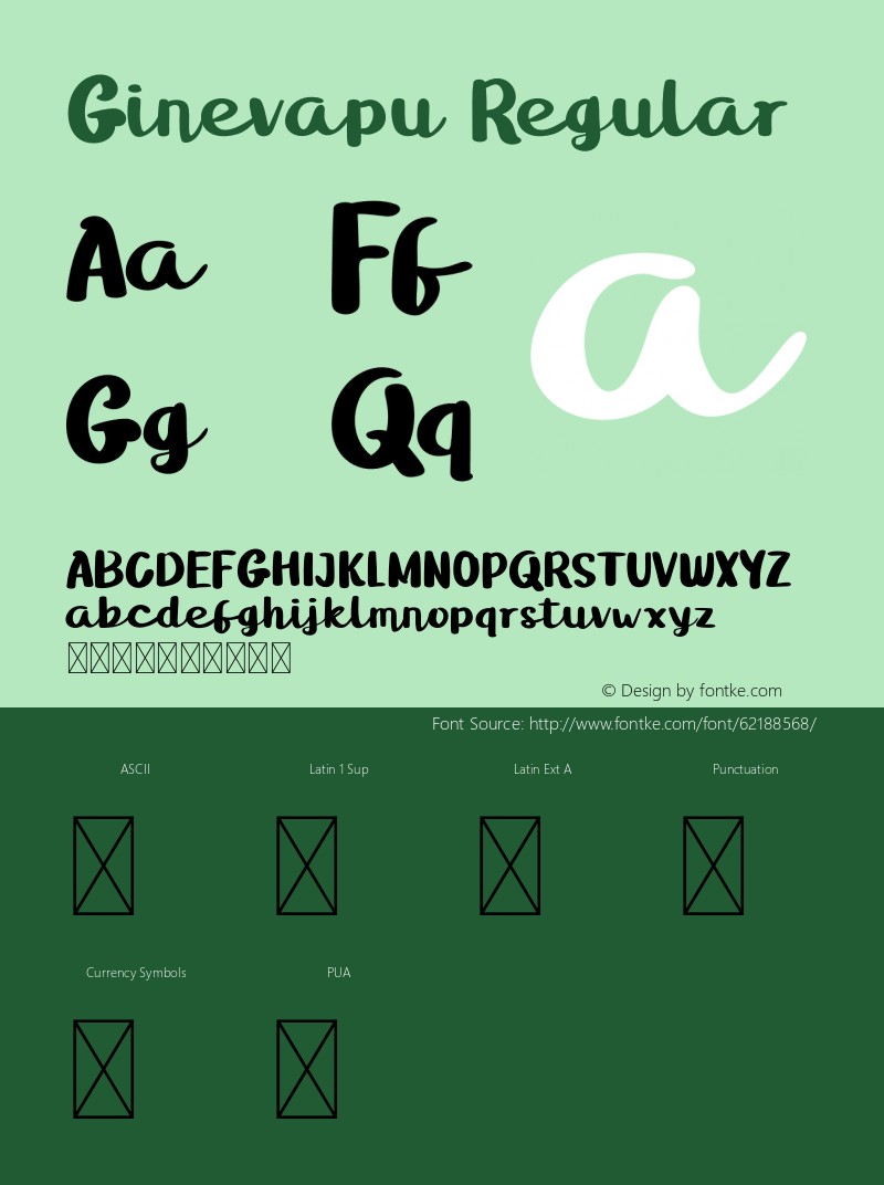 GinevapuRegular Version 1.002;Fontself Maker 3.5.1 Font Sample