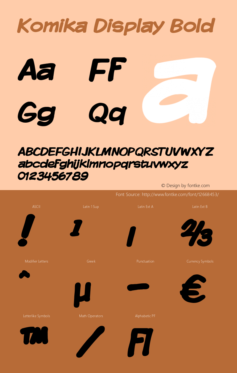 Komika Display Bold 2.0 Font Sample