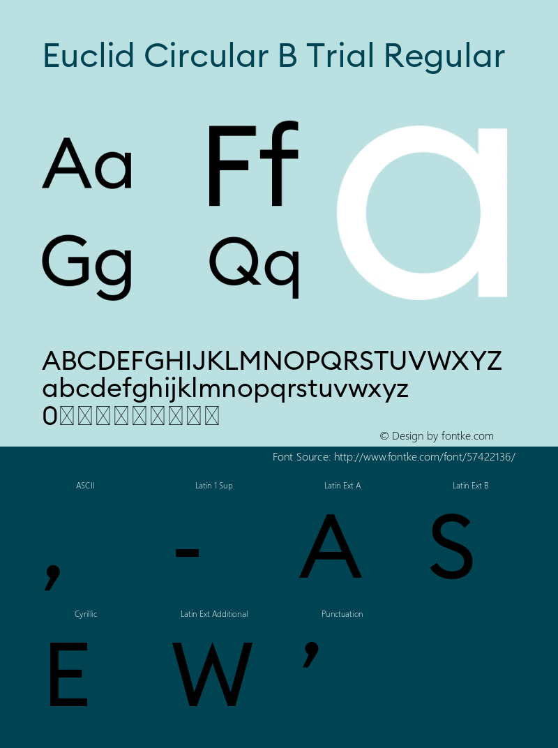 Euclid Circular B Trial Version 3.001 Font Sample