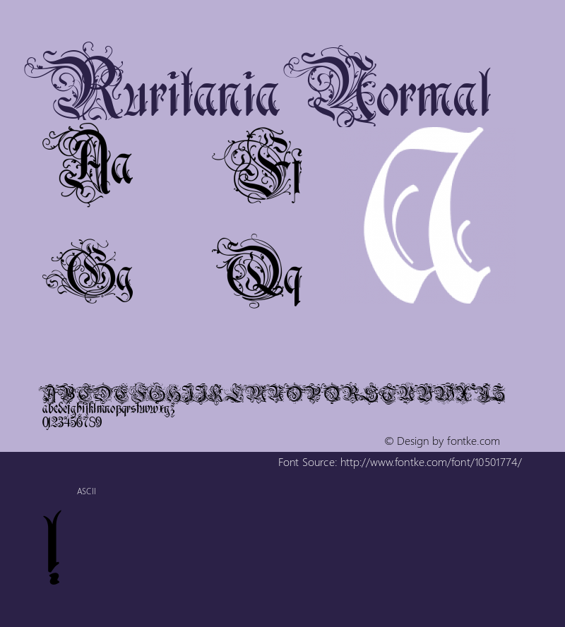 Ruritania Normal 1.0 Font Sample