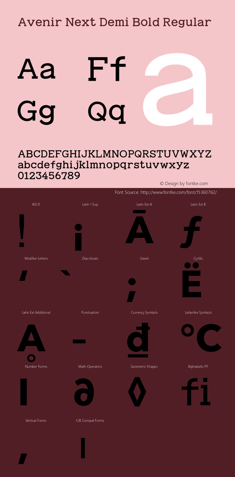 Avenir Next Demi Bold Regular 8.0d5e5 Font Sample