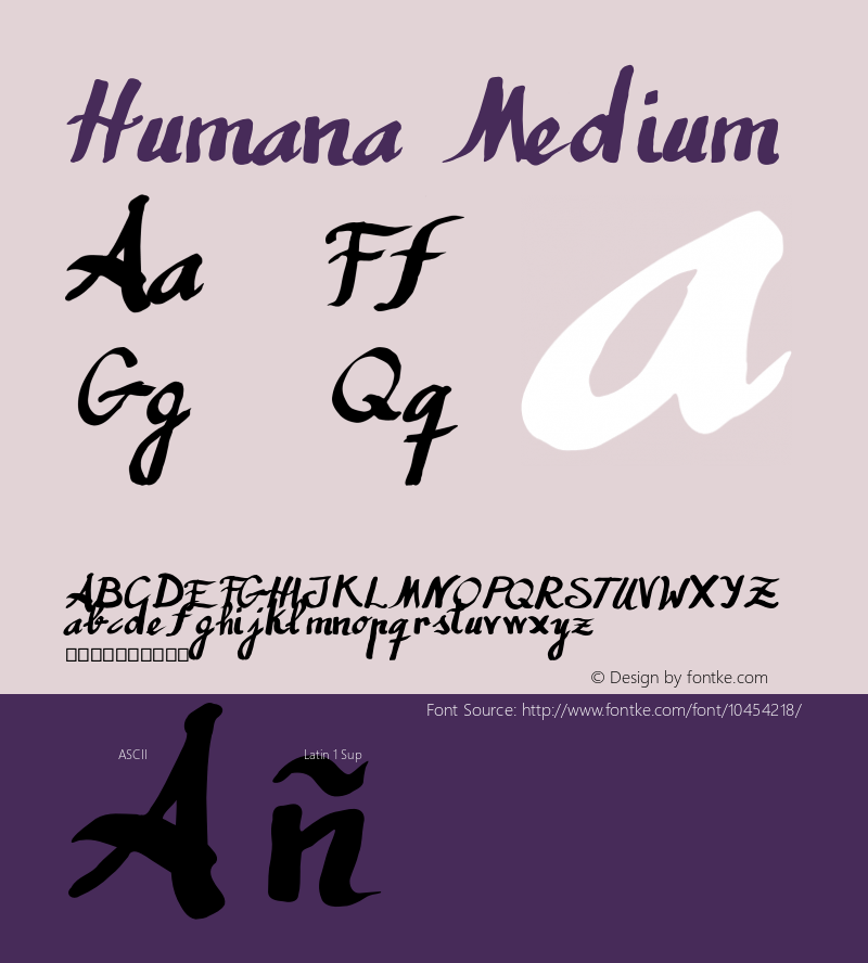 Humana Medium Version 001.000 Font Sample