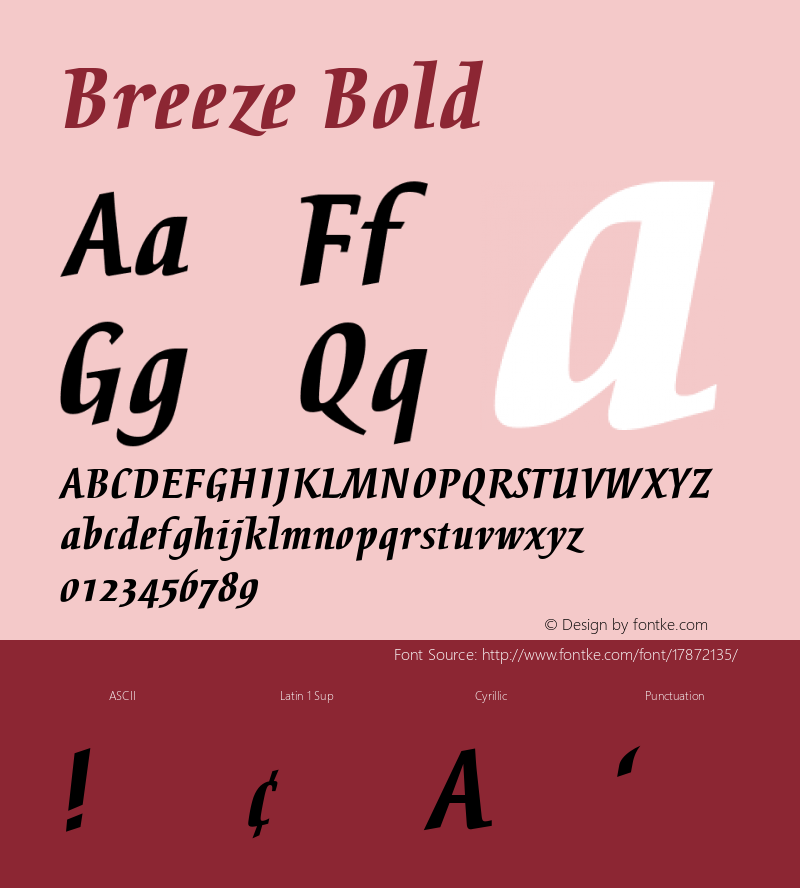 Breeze Bold 001.001 Font Sample