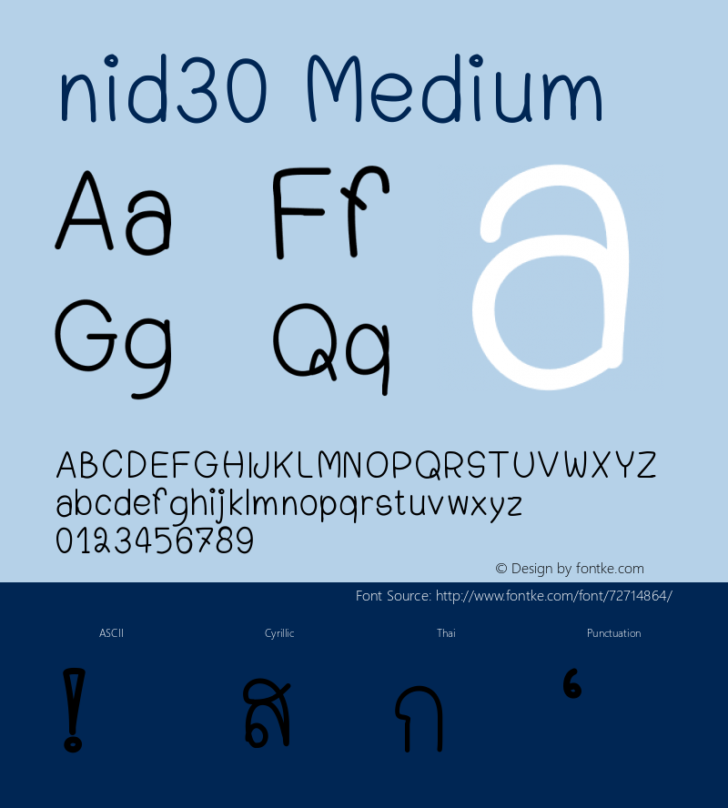 nid30 Version 001.000 Font Sample