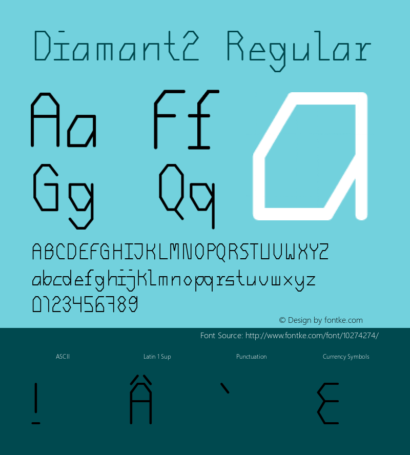 Diamant2 Regular Version 001.000 Font Sample