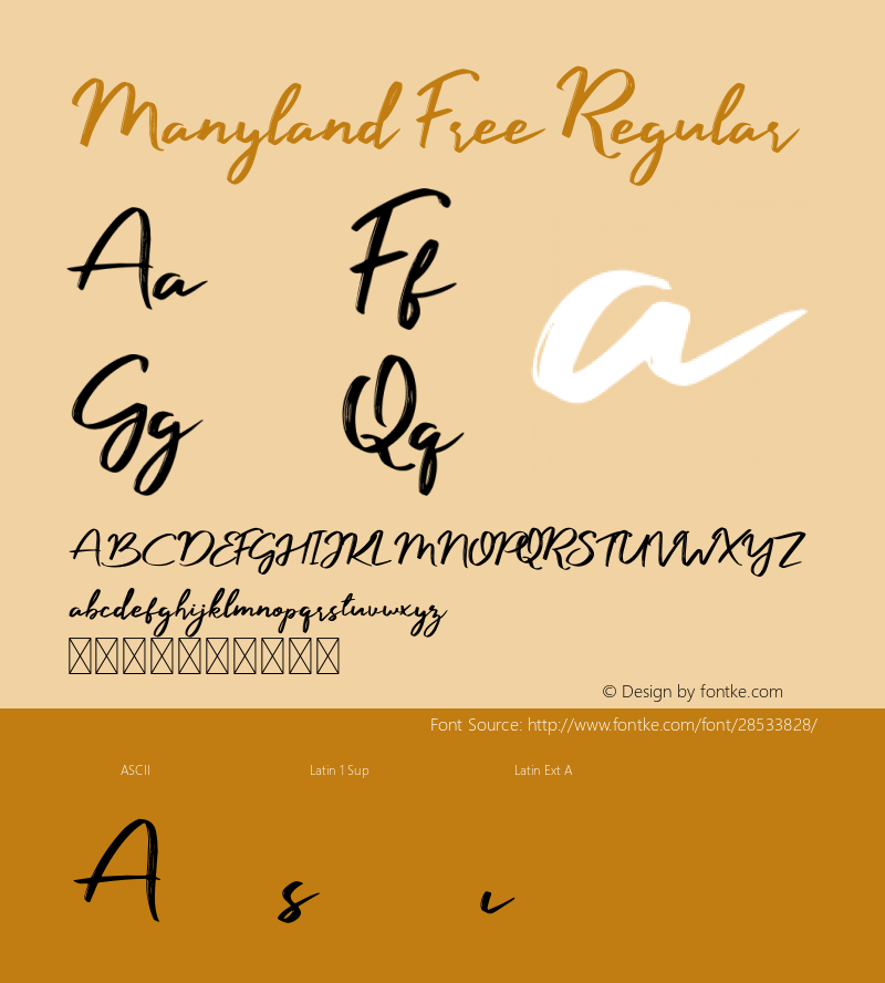 Manyland Free Regular 1.0 Font Sample