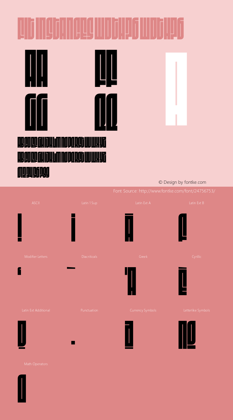 Fit Instances wdth76 Version 1.0 Font Sample