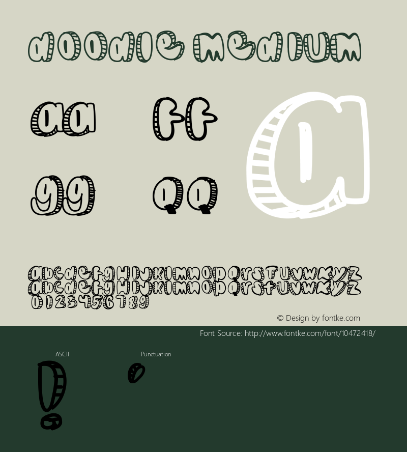 Doodle Medium Version 001.000 Font Sample