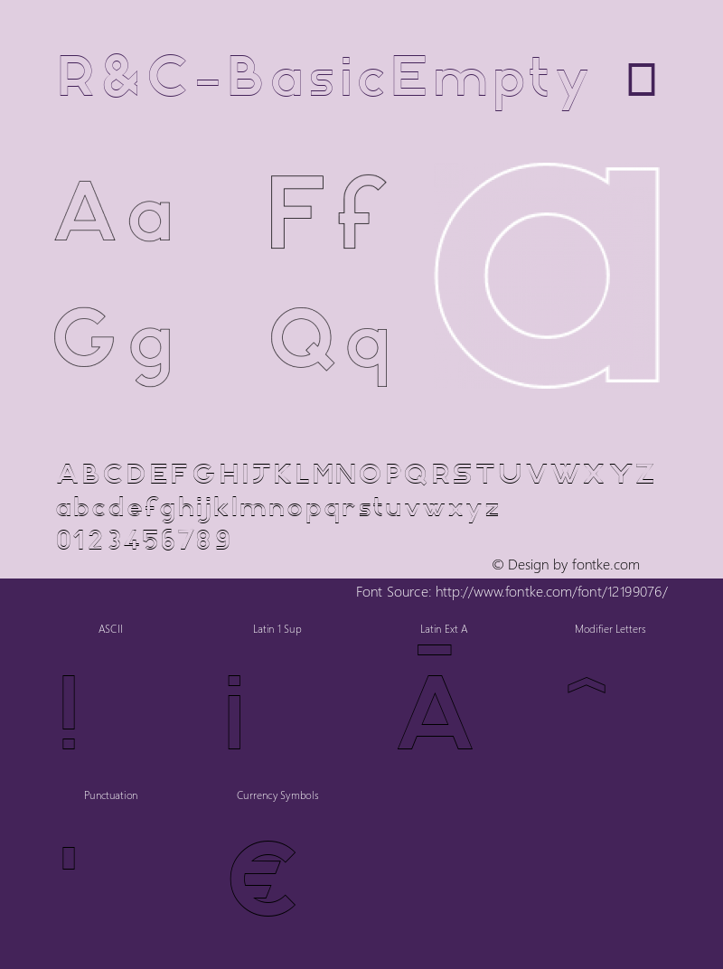 R&C-BasicEmpty ☞ Version 001.000 ;com.myfonts.easy.jbfoundry.r-c.basic-empty.wfkit2.version.4nxo Font Sample