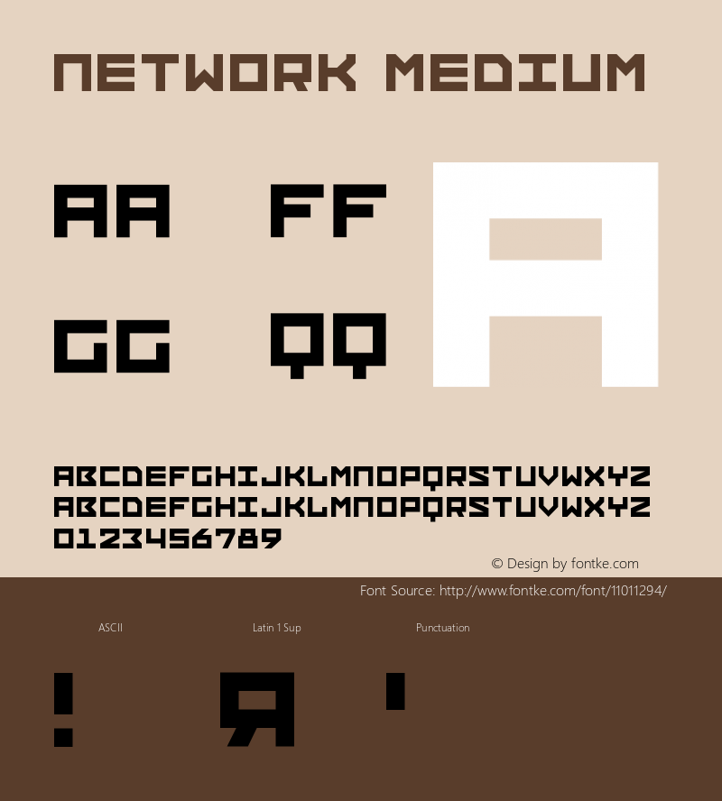 Network Medium Version 001.000 Font Sample