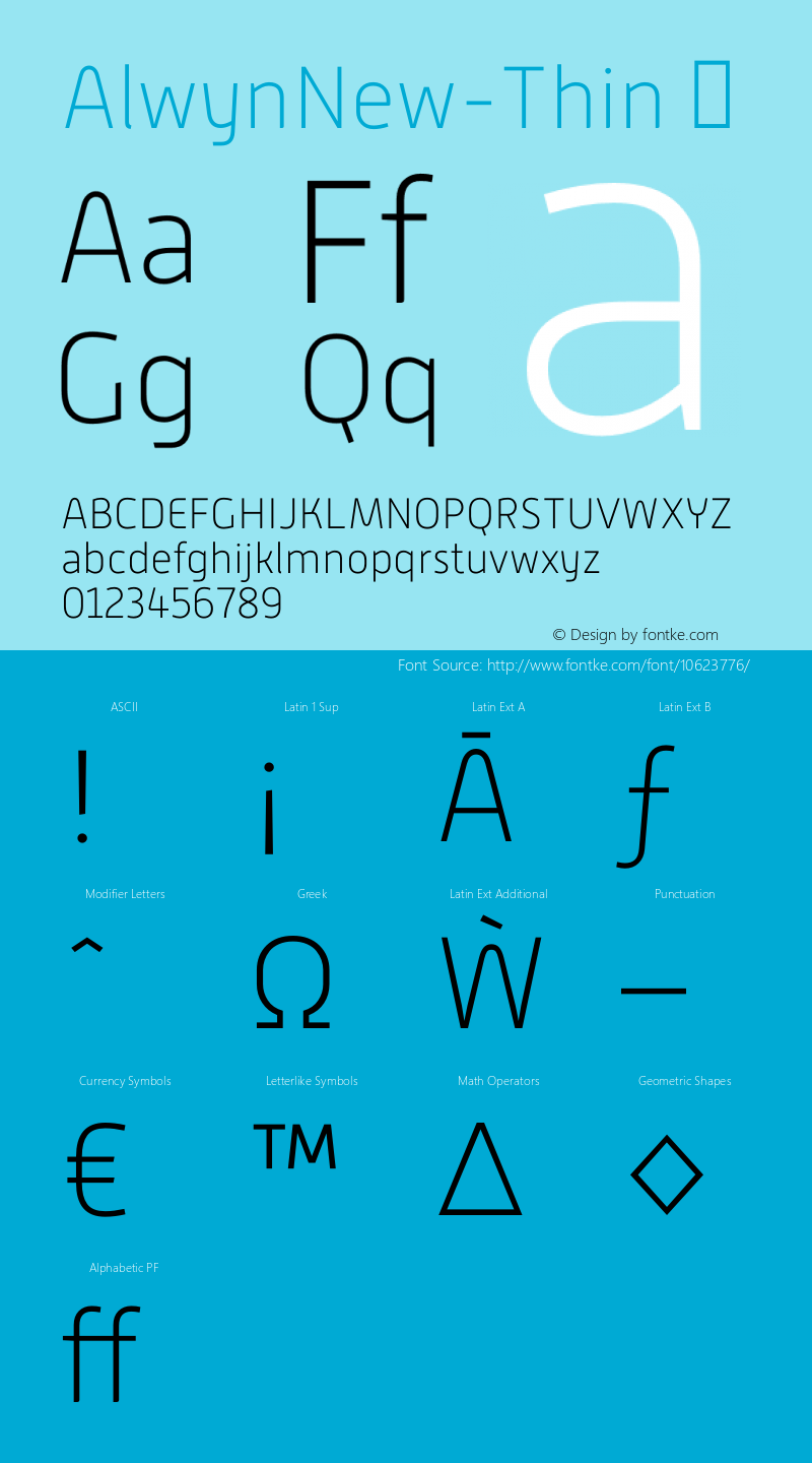 AlwynNew-Thin ☞ Version 5.000;com.myfonts.moretype.alwyn-new.thin.wfkit2.3ugJ Font Sample