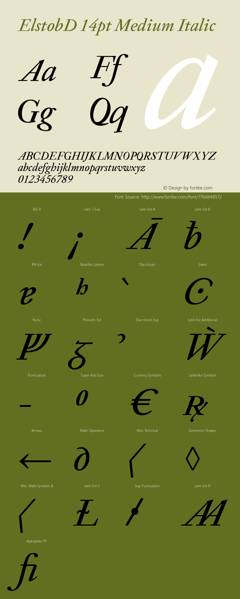 ElstobD 14pt Medium Italic Version 1.015; ttfautohint (v1.8.3)图片样张