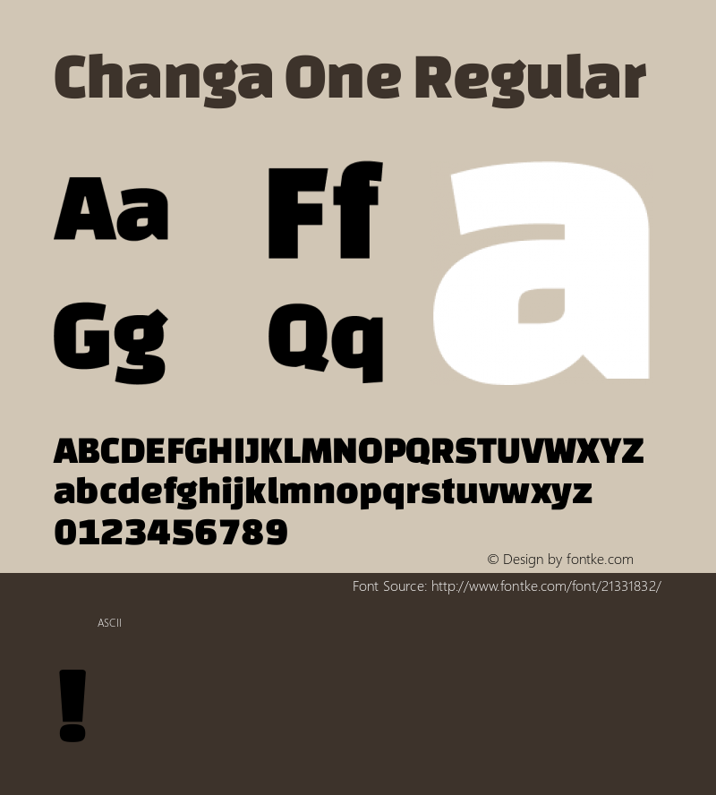 ChangaOne Version 1.0 Font Sample