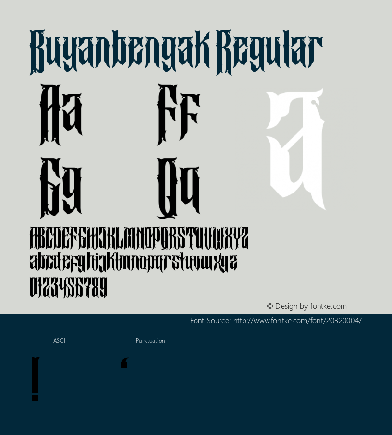 Buyanbengak Version 1.000;PS 001.001;hotconv 1.0.56 Font Sample