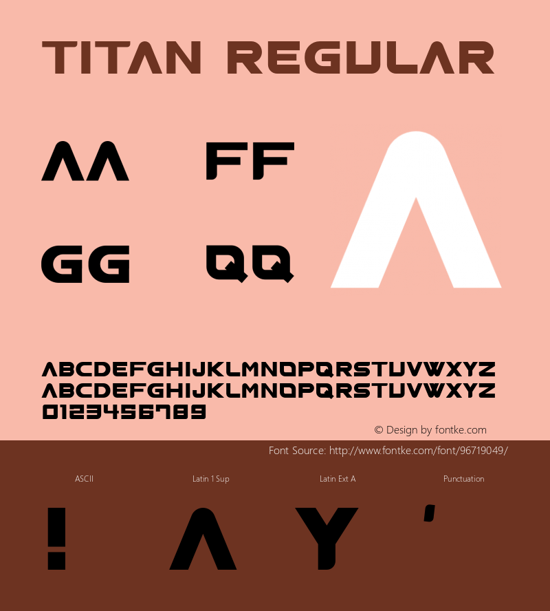 TITANRegular Version 1.002;Fontself Maker 3.5.2 Font Sample