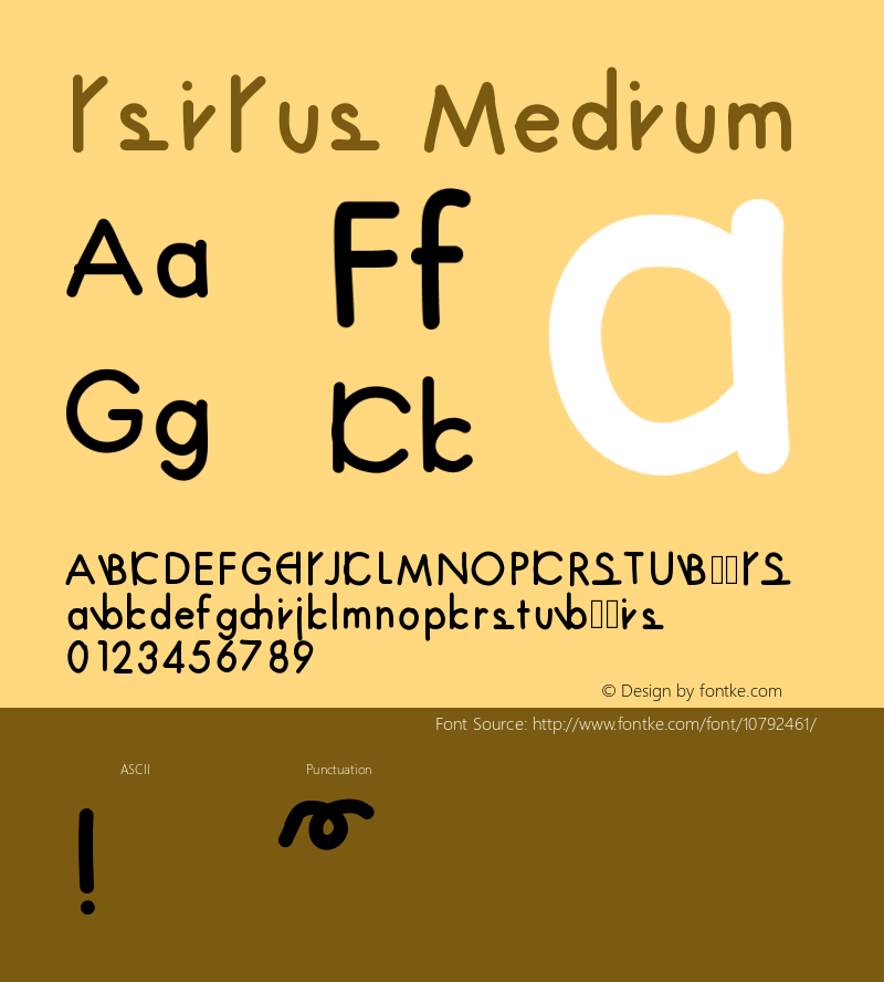 IsiIus Medium Version 001.000 Font Sample