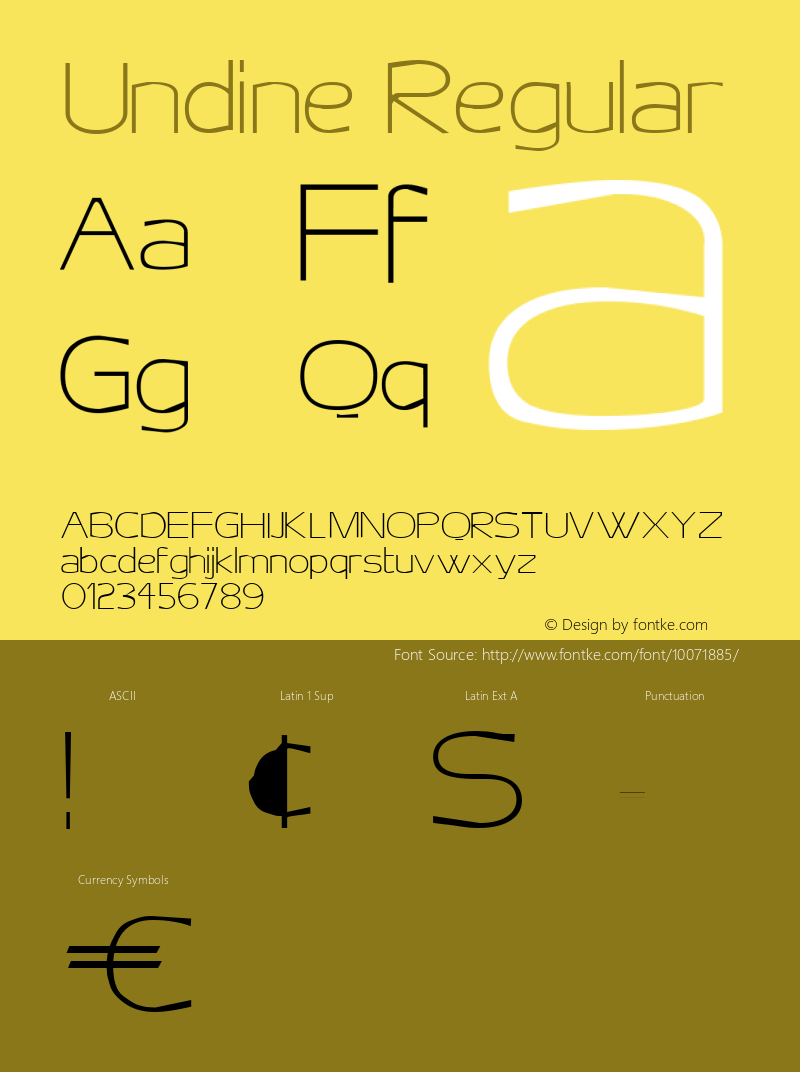 Undine Regular Brendel            :10.12.1994 Font Sample