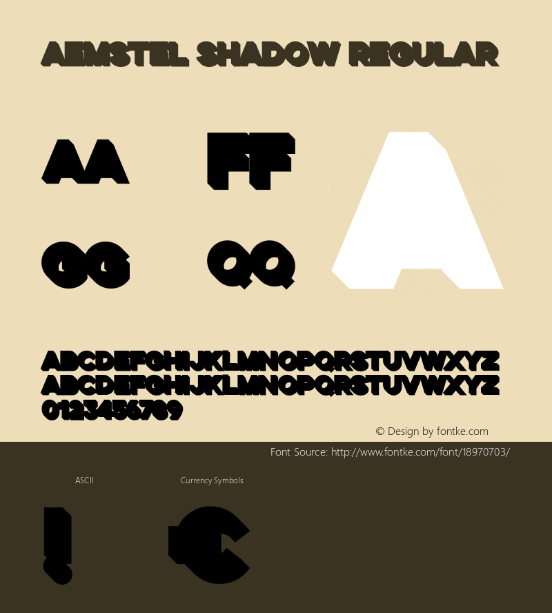 Aemstel Shadow Regular Version 1.000;PS 001.000;hotconv 1.0.88;makeotf.lib2.5.64775 Font Sample