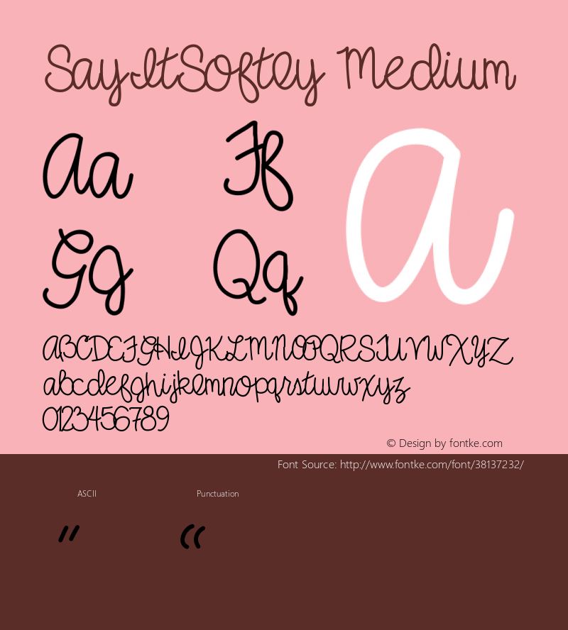 SayItSoftly Version 001.000 Font Sample