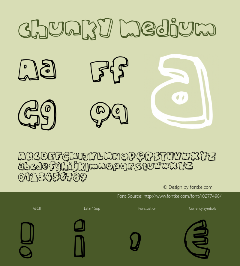 chunky Medium Version 001.000 Font Sample