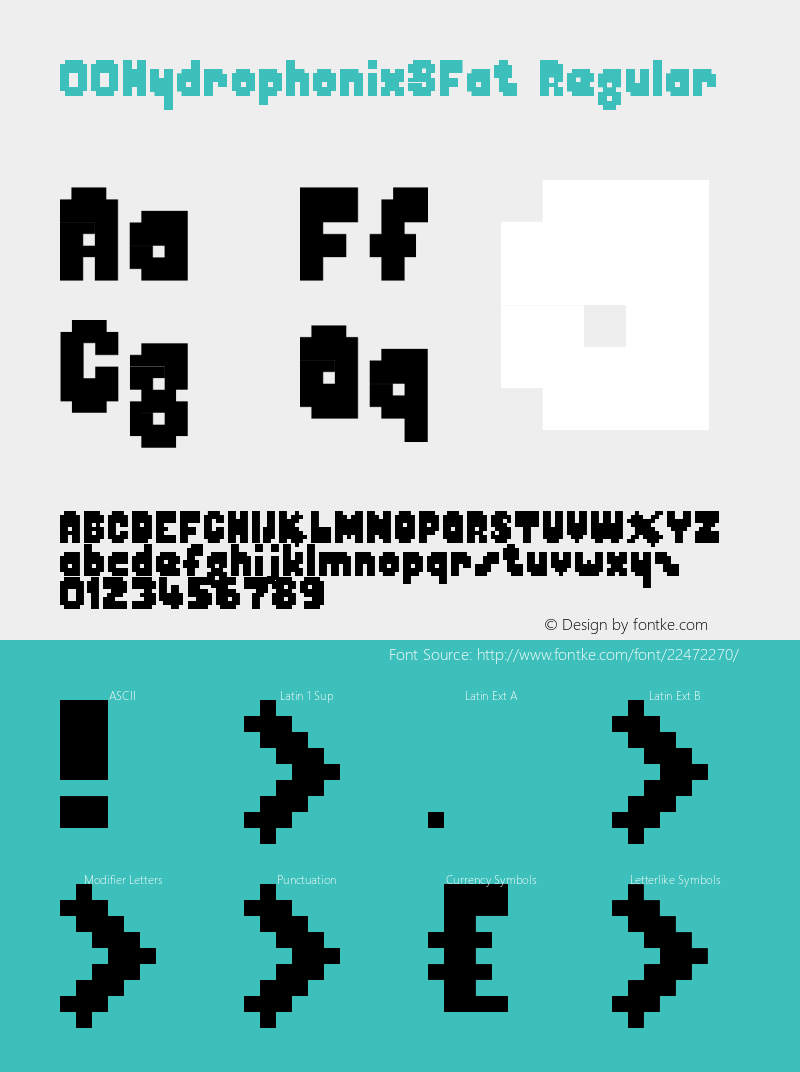 00Hydrophonix8Fat 1.00 Font Sample