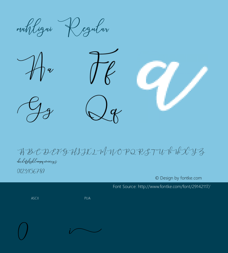 mahligai Version 1.000 Font Sample