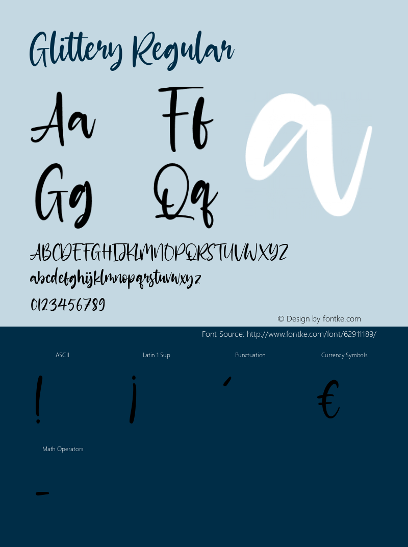 Glittery Version 1.00;May 6, 2020;FontCreator 12.0.0.2547 64-bit Font Sample