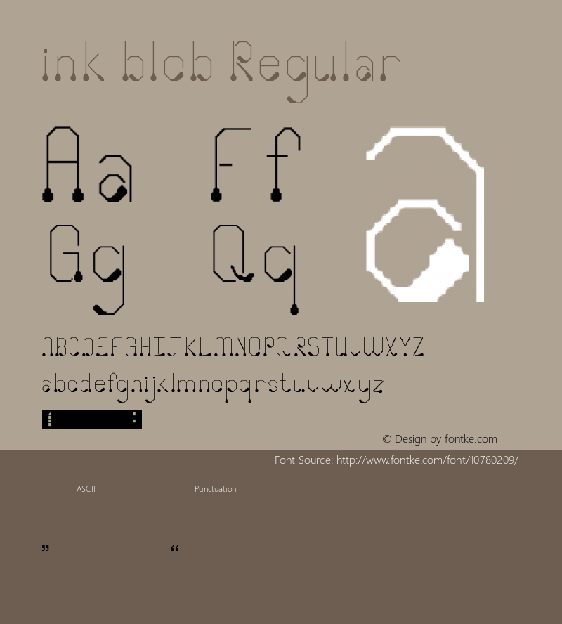 ink blob Regular Version 1.0 Font Sample