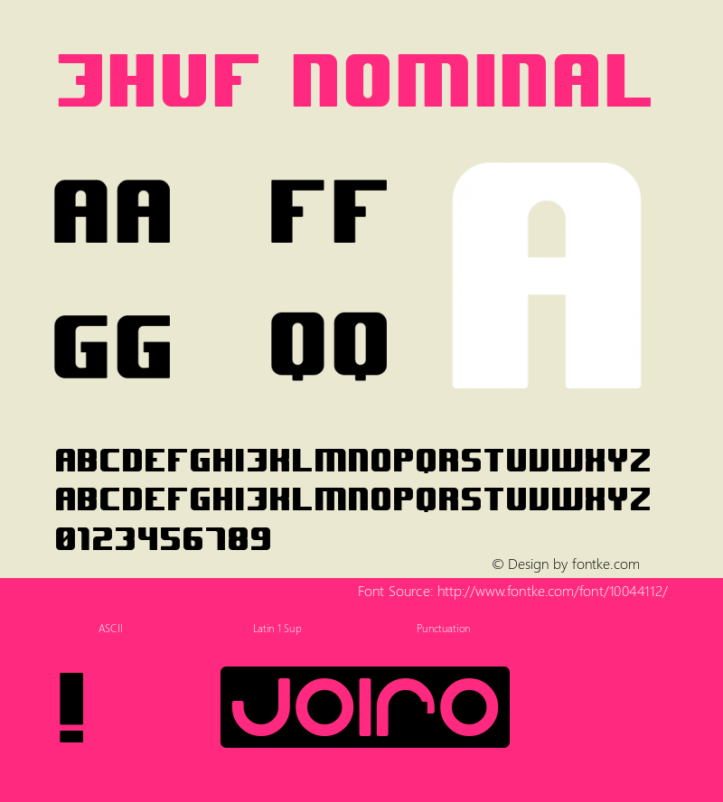 JHUF Nominal 1.25 | MADE WITH PRIDE IN LATVIA | Font Sample