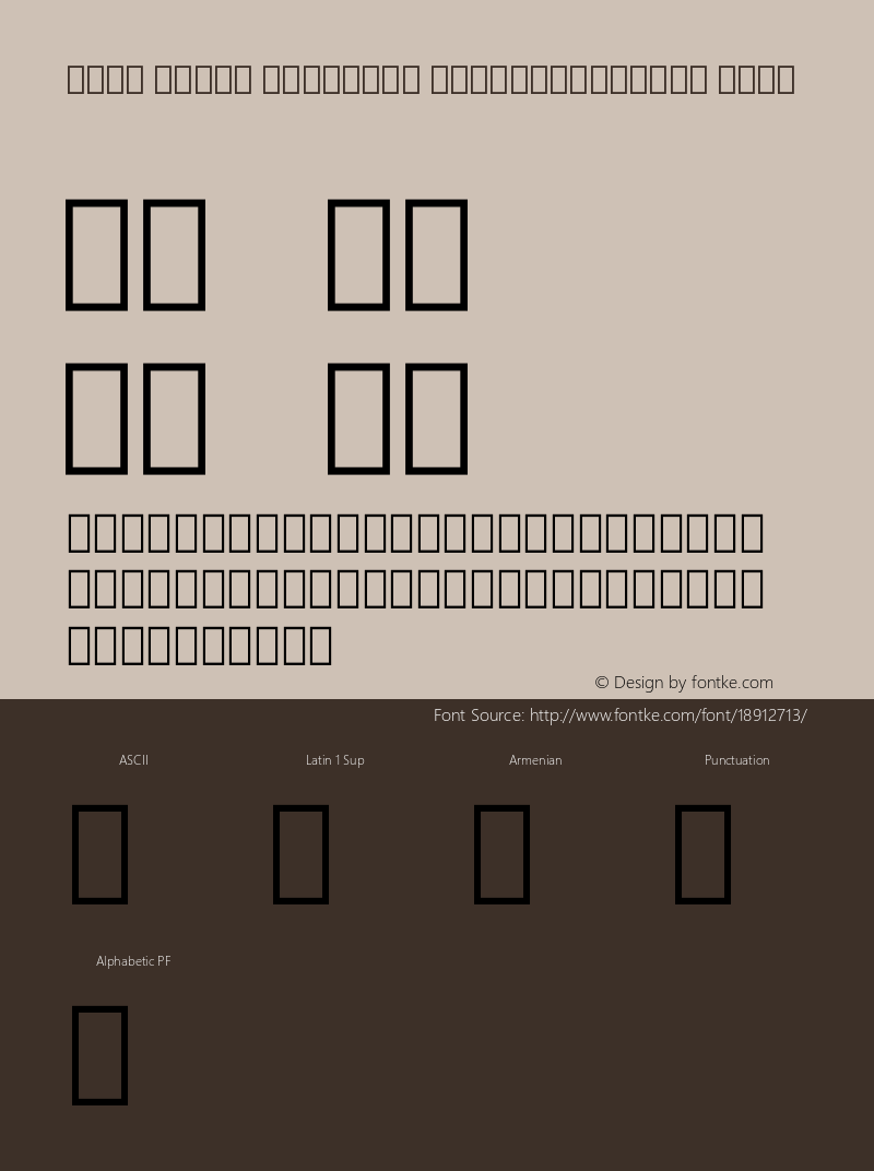 Noto Serif Armenian ExtraCondensed Bold Version 1.901 Font Sample