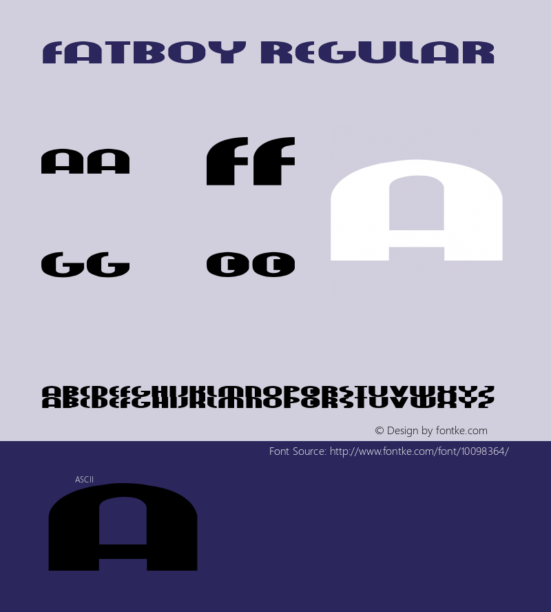 fatboy Regular 001.000 Font Sample