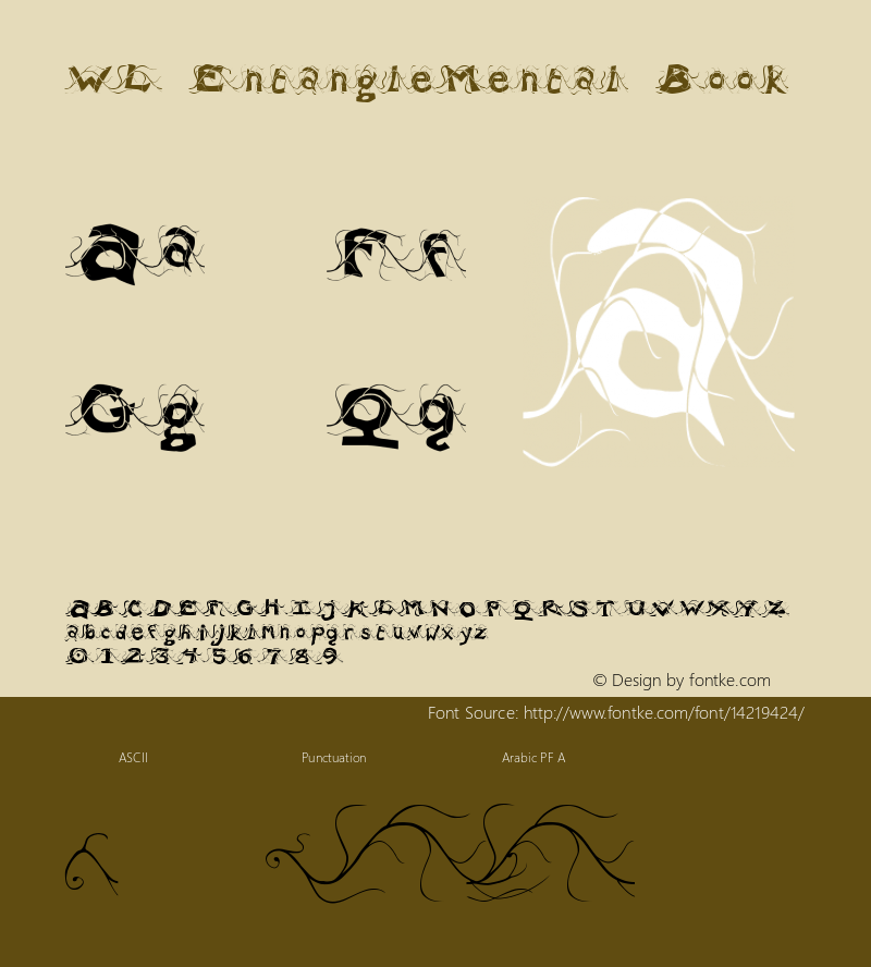 WL EntangleMental Book Version 1.000 Font Sample
