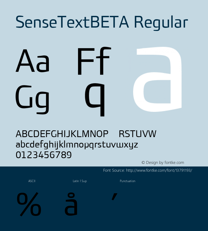 SenseTextBETA Regular Version 001.000 Font Sample