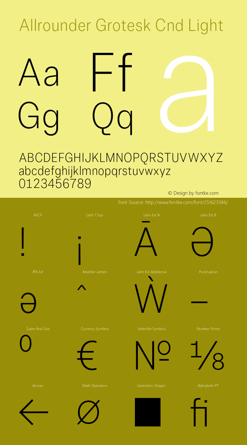 Allrounder Grotesk Cnd Light Version 1.000图片样张