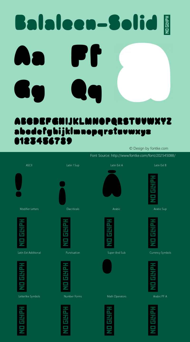 ☞Balaleen Solid Version 1.000;FEAKit 1.0;com.myfonts.easy.banfeeltype.balaleen.solid.wfkit2.version.5MU5图片样张