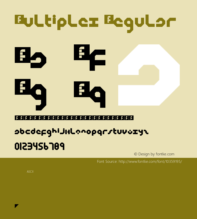 Multiplex Regular Version 1.0 Font Sample