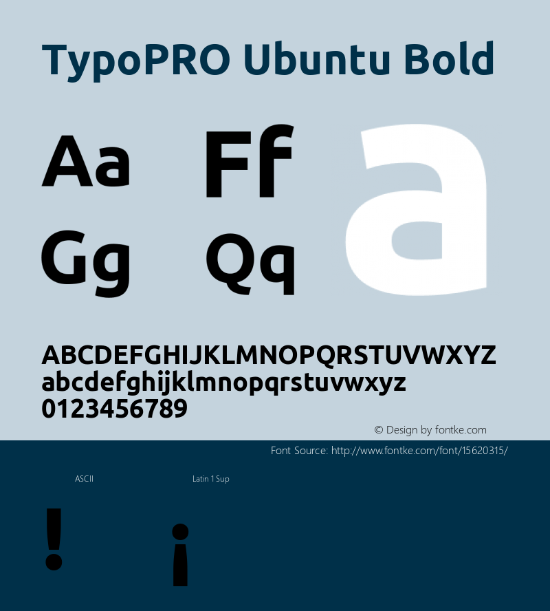 TypoPRO Ubuntu Bold 0.83 Font Sample