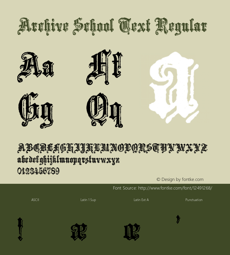 Archive School Text Regular Version 1.000;PS 001.000;hotconv 1.0.38 Font Sample